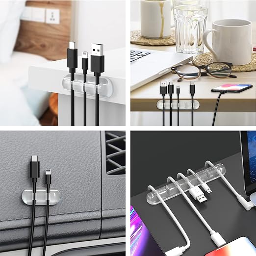Cord Organizer, Cable Organizers USB Cable Holder Wire Organizer Cord Clips - Image 7