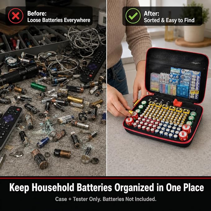 ALKOO 136+ Battery Organizer Storage Case - Image 7