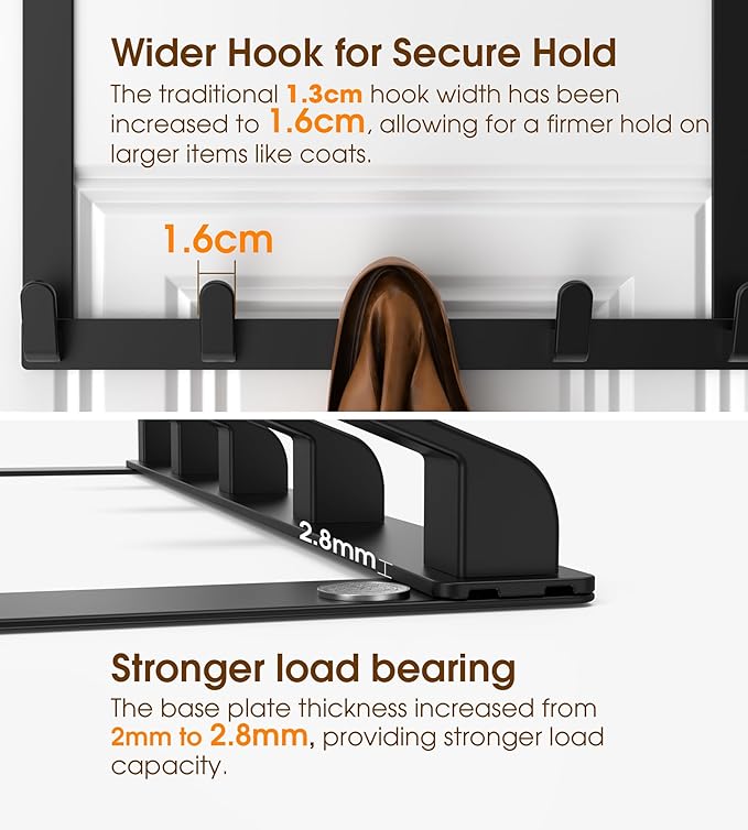 Long Over The Door Hooks with 15.75-inch Arms - Image 5