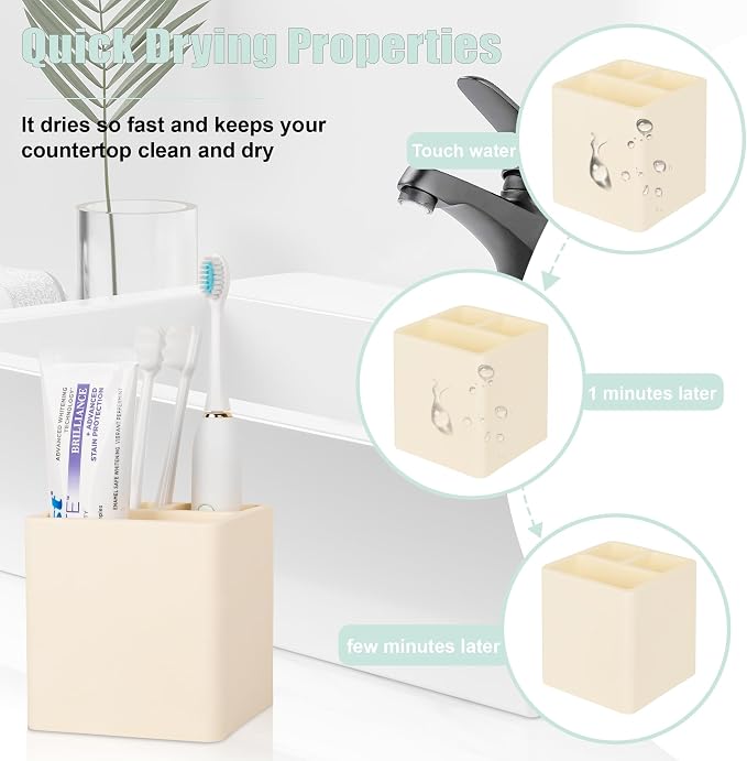 Diatomite Toothbrush Holders Tooth Brush Organizer - Image 3