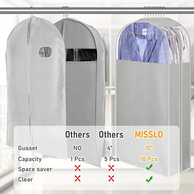 MISSLO 10" Gusseted Garment Bags - Image 3