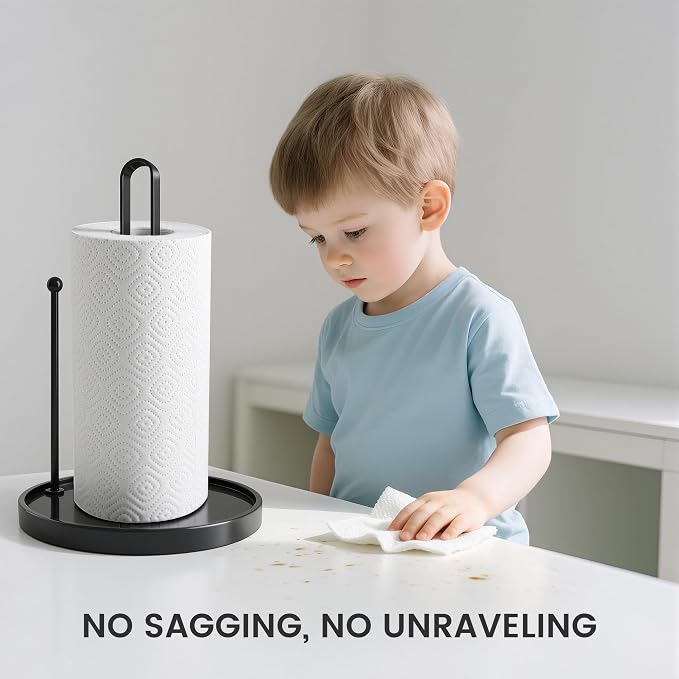TONLEA Paper Towel Holder Countertop, Kitchen Roll Dispenser, Standing Paper - Image 7