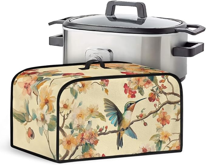Hummingbird Slow Cooker Dust Cover Slow Cooker Dust Cover Oval 6-8 Qt Dust Covers for Kitchen Appliances Dust Covers for Appliances Dust Proof Convenient