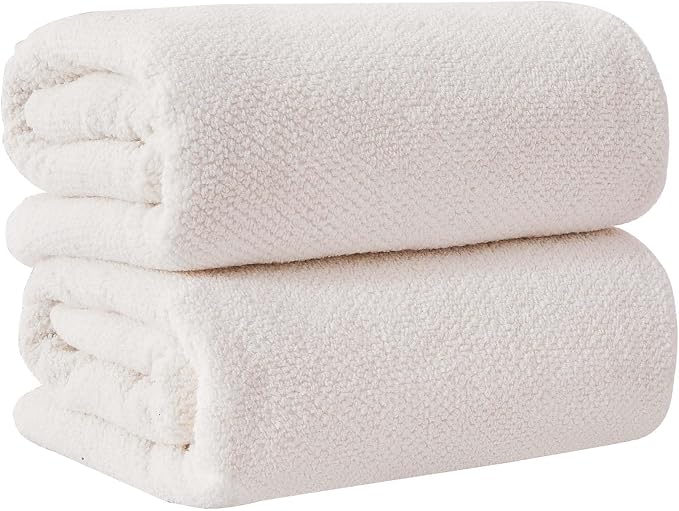 Great Bay Home 100% Cotton Oversized 2 Pack 68x35 Extra Large Towel Set by GreatBayHome