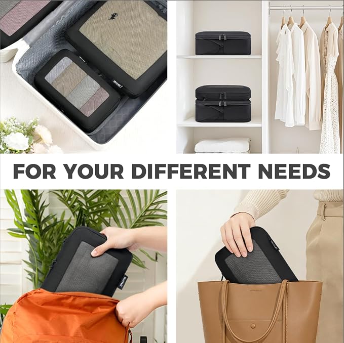 BAGAIL 4 Set/6 Set/8 Set Compression Packing Cubes Travel Accessories - Image 7