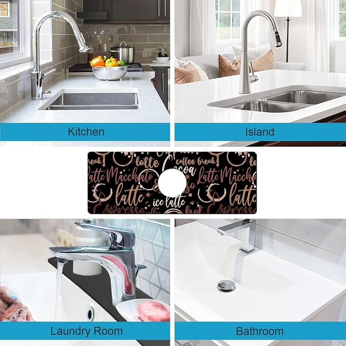 Kitchen Sink Splash Guard Faucet Mat Super Absorbent Fast Drying Mat Sink - Image 5