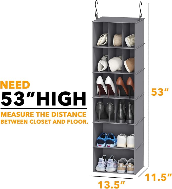 SpaceAid 2 Pack Hanging Closet Organizer and Storage - Image 2