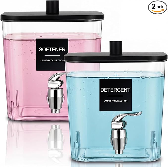 Sawysine 2 Pack Laundry Detergent Dispenser, 145 oz /4.3L Fabric Softener by Sawysine