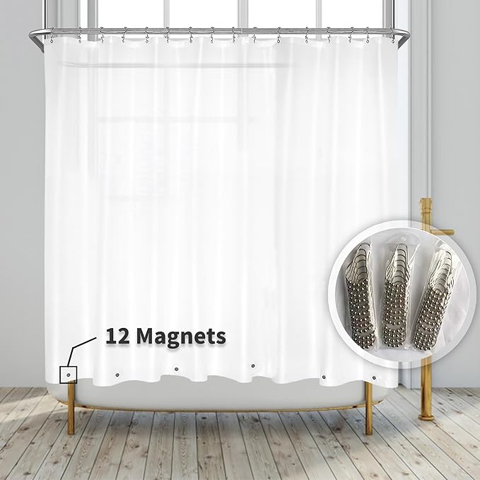 Barossa Design Clawfoot Tub Shower Curtain Liner 180 x 60 Short by BarossaDesign