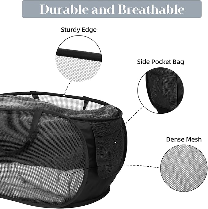 4 Pack Collapsible Laundry Baskets, Foldable Laundry Basket - Image 5