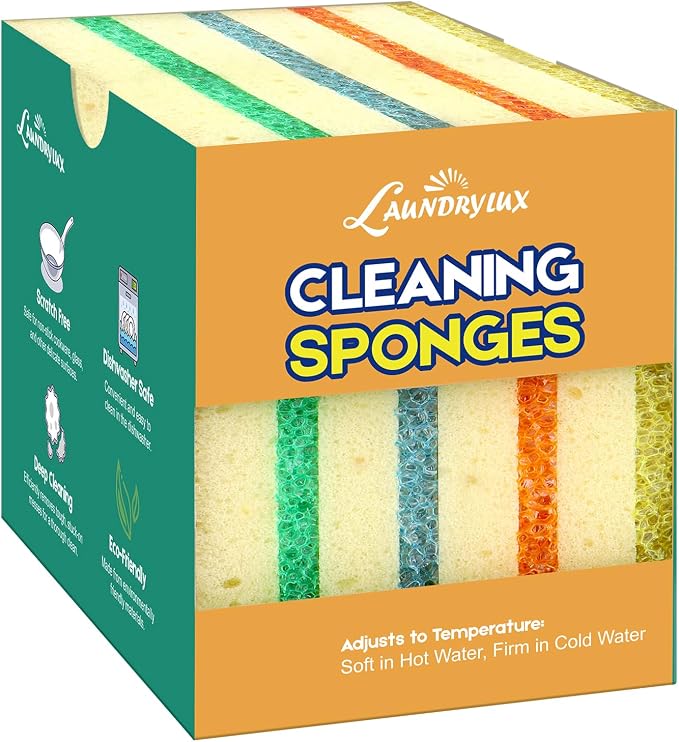 LAUNDRYLUX Scrub Sponge, Dual-Sided Temperature-Responsive Scrubber | by LAUNDRYLUX