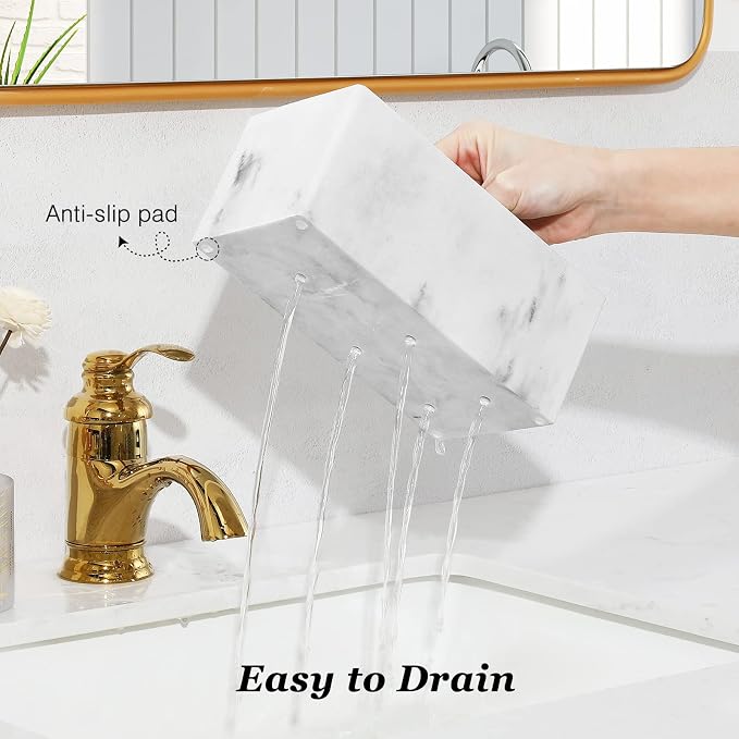 Luxspire 5 Slots Toothbrush Holders, Gravel White | Toothbrush Razor Holder - Image 4