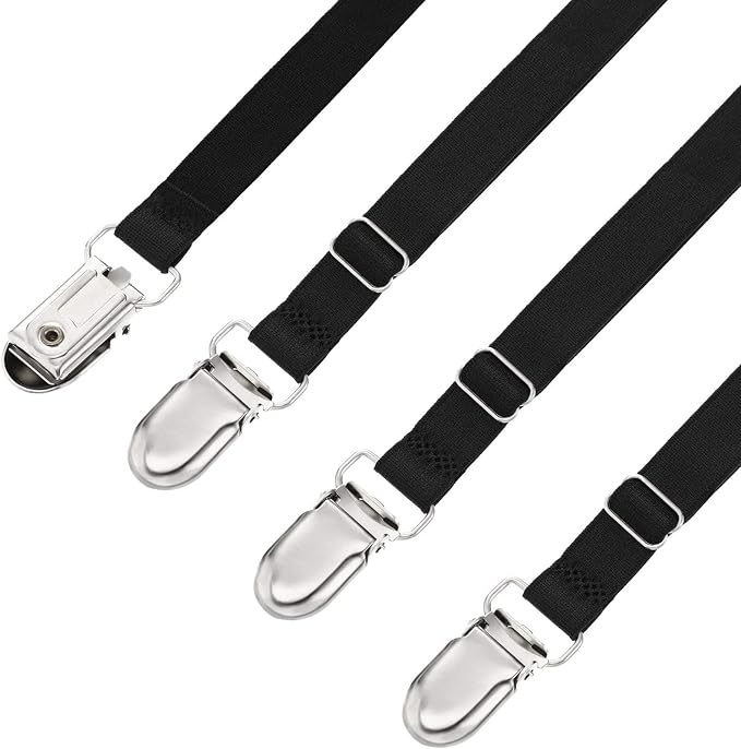 Boao 12 Pcs Bedsheet Strap Elastic Clip, 8-12 Inch Length | Adjustable Corner - Image 4