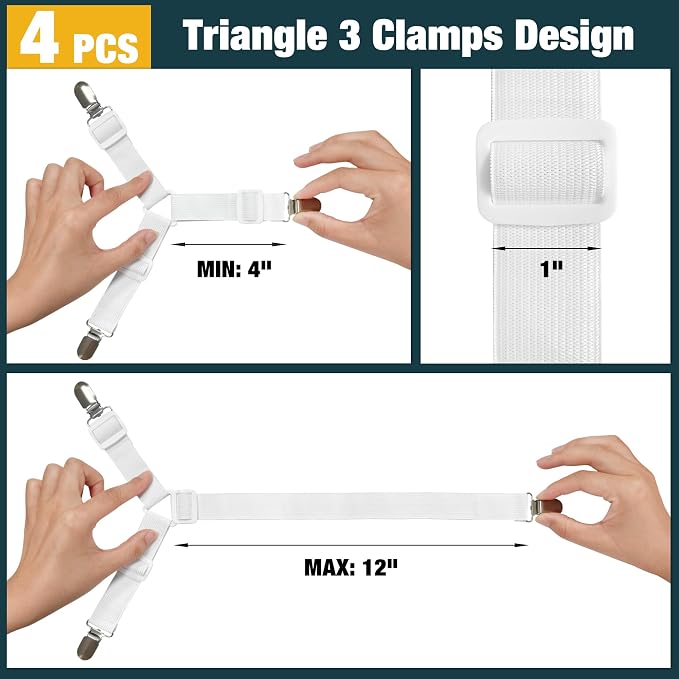 4 Pack Adjustable Elastic Straps - Image 2