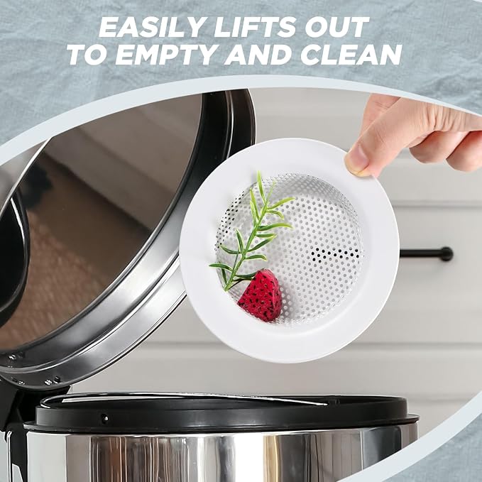 Retisee 2 Pcs Kitchen Sink Drain Strainer 4.4 Inch, Porcelain White - Image 6