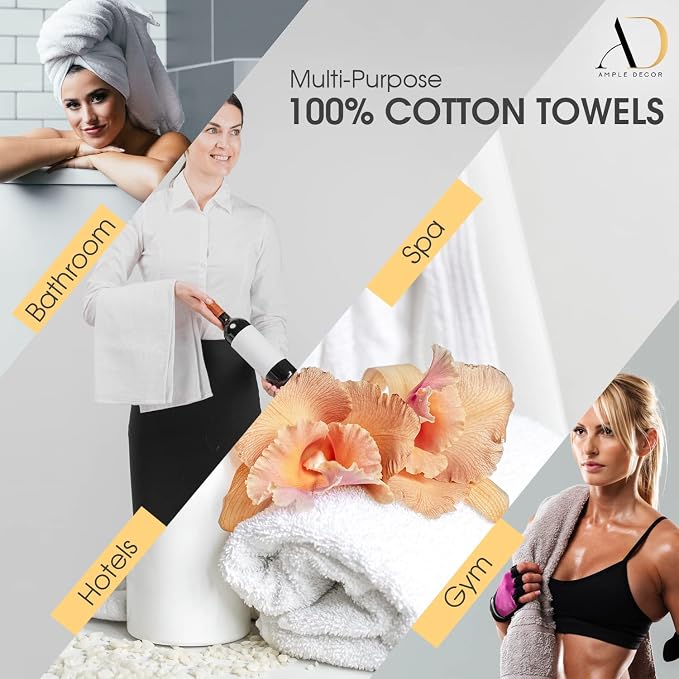 100% Cotton Hand Towels 18x28 Inches, 600 GSM, Soft & Absorbent - Image 6