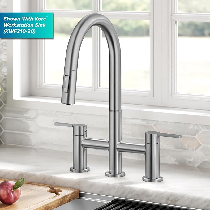 KRAUS Oletto Bridge Kitchen Faucet - Image 2