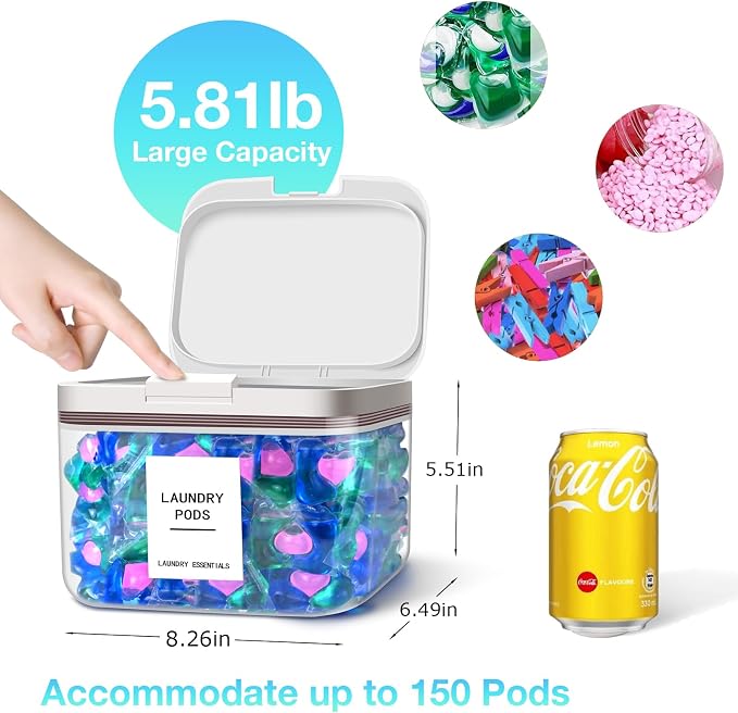 94oz/2.8L Laundry Pods Container - Image 4