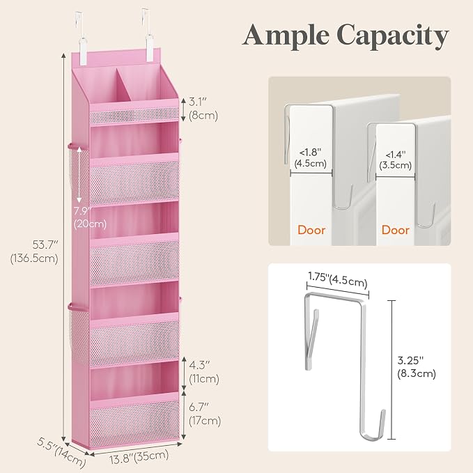 Lifewit 5 Tier Over the Door Organizer, Diaper Hanging Storage - Image 3