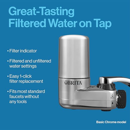 Brita Replacement Water Filter for Faucet Mount, Removes 99% of Lead, Sink - Image 2