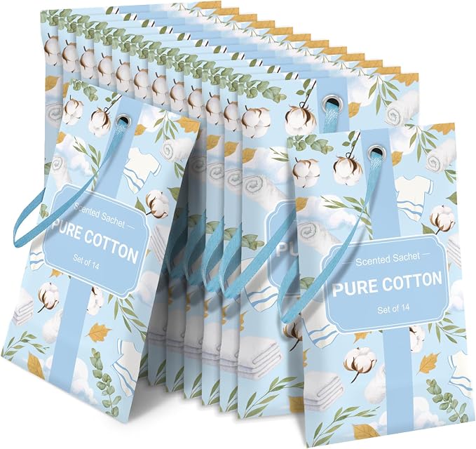 STRN Scented Sachets for Drawer and Closet, Pure Cotton Scent 14-Pack by STRN-Delicate%C2%B7Cozy%C2%B7Stylish