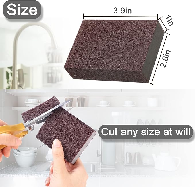 Krisler 8pc Brown Carborundum Sponge - Image 5