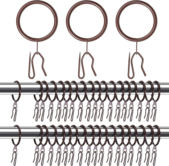 Qunclay 100 Set 1.65 Inch Metal Curtain Rings by Qunclay