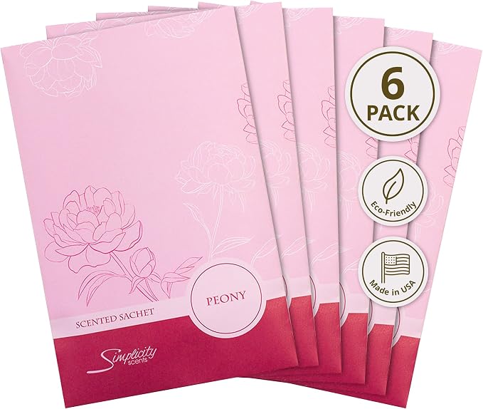 Peony Scented Sachets Pack of 6, Spring and Summer by FloralSimplicity