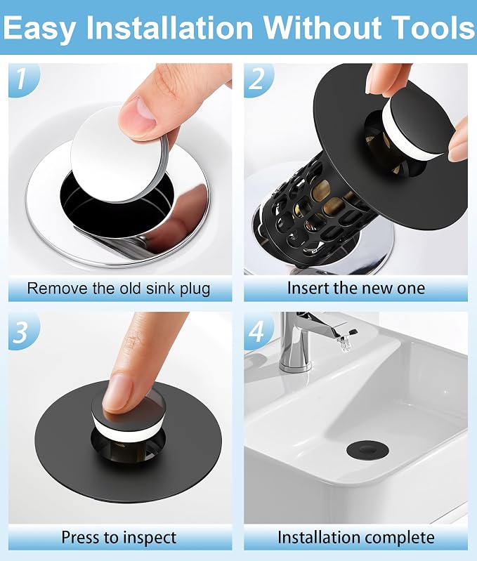 QYHNYJF Upgraded Bathroom Sink Stopper - Image 5