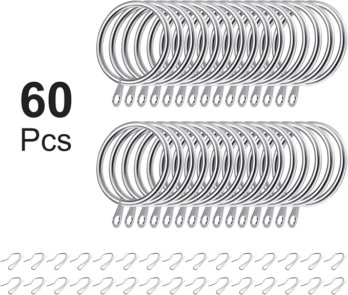 Hotop 30 Pcs Metal Curtain Rings - Image 2