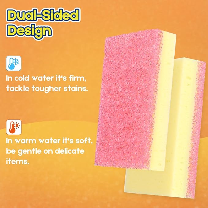 LAUNDRYLUX Scrub Sponge, Dual-Sided Temperature-Responsive Scrubber | - Image 3