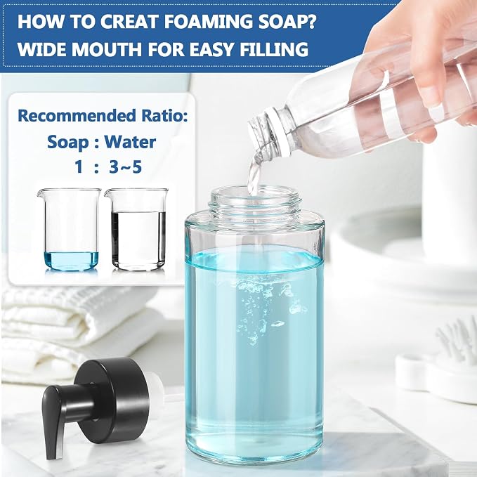RYTOXILO Foaming Soap Dispenser, 10 oz/300ml Foaming Hand Soap Dispenser - Image 6