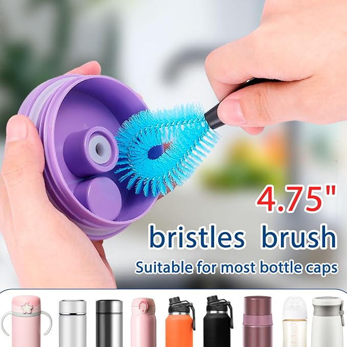 Bottle Brush Cleaner Kit, Water Bottle Washer & Cup Scrubber Brush Set | Bottle - Image 4