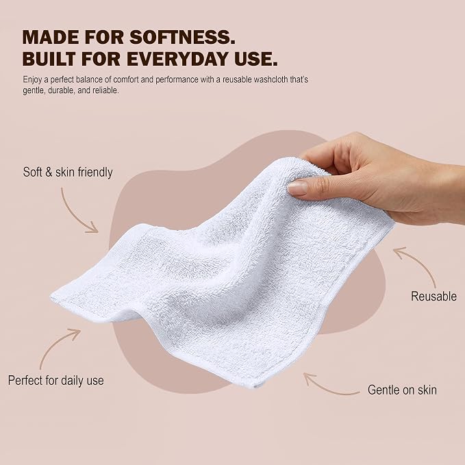 Utopia Towels 24 Pack Cotton Washcloths Set, 100% Ring Spun Cotton, Highly - Image 3