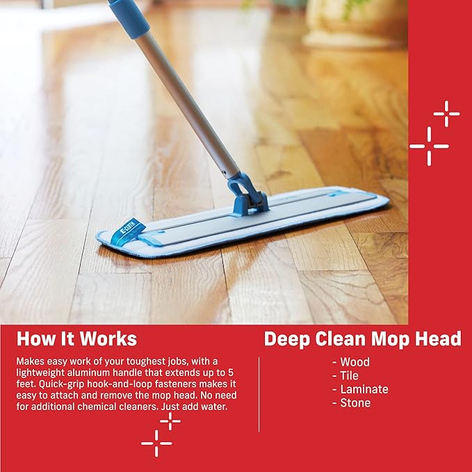 E-Cloth Mop Head Replacement, Reusable Mop Pads - Image 2