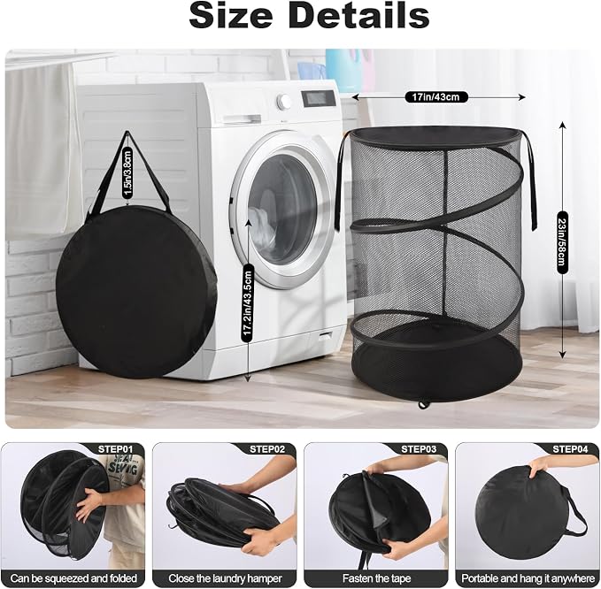 BATTOO Collapsible Laundry Basket - Image 3
