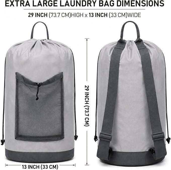 Backpack Laundry Bag, Durable polyster Laundry Backpack Bag - Image 2
