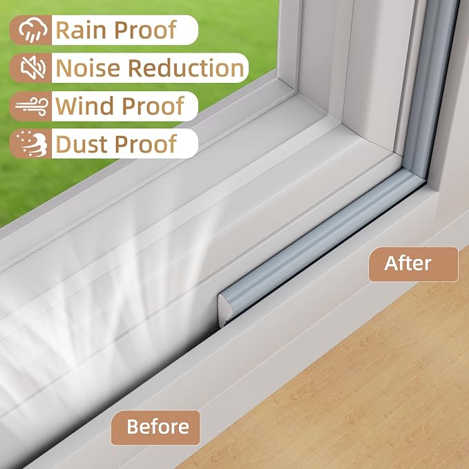 Kneelisa 196” Wedge-Shape Foam Window Weather Stripping Door Seal | - Image 7