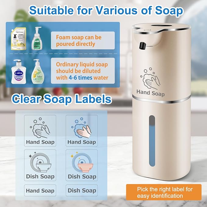 Automatic Foaming Soap Dispenser Digital Display, 6-Level Foam Adjustable | - Image 5