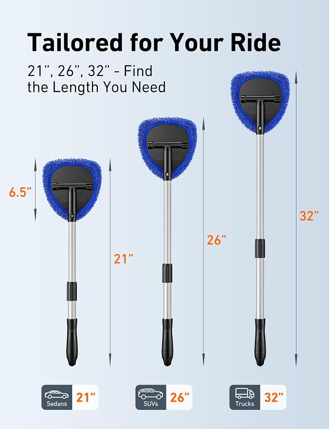 AstroAI 26" Super-Long Windshield Cleaner Tool & Car Interior Detailing Kit | - Image 2