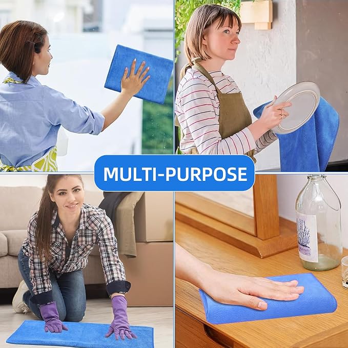 6 Pack Microfiber Cleaning Cloths Extra Large 30" x 20", XL Rags Washable - Image 5