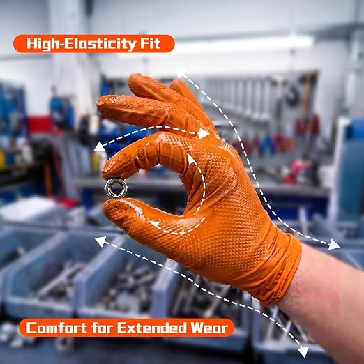ANBOSON 10 Mil Heavy Duty Industrial Nitrile Gloves - Image 7