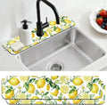2 Pcs Kitchen Sink Splash Guard Faucet Mat Lemon Pattern Faucet Mat by CONCHLERY%E6%97%97%E8%88%B0%E5%BA%97