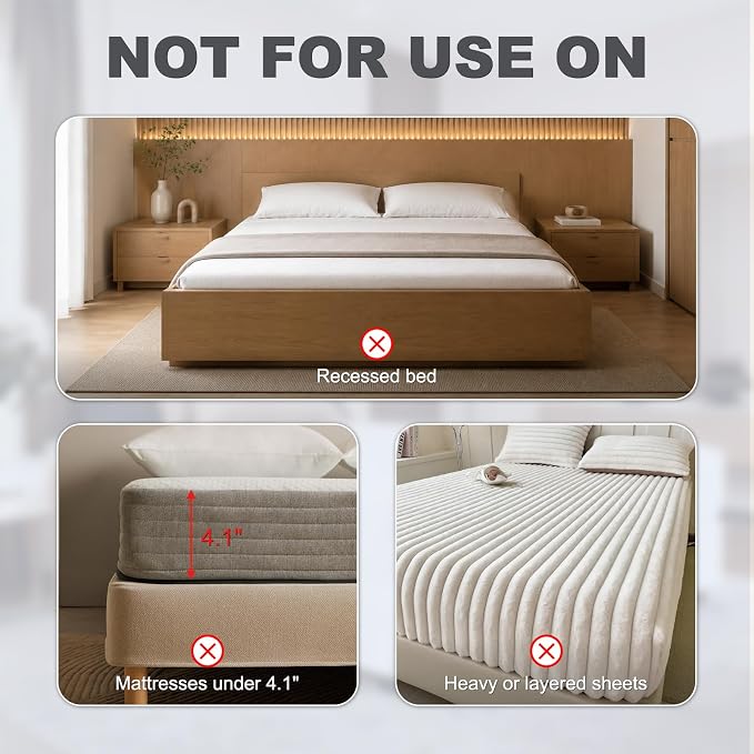 Bed Sheet Holders for Corners:Non-Stretch Fitted Sheet Grippers | Fitted Sheet - Image 7