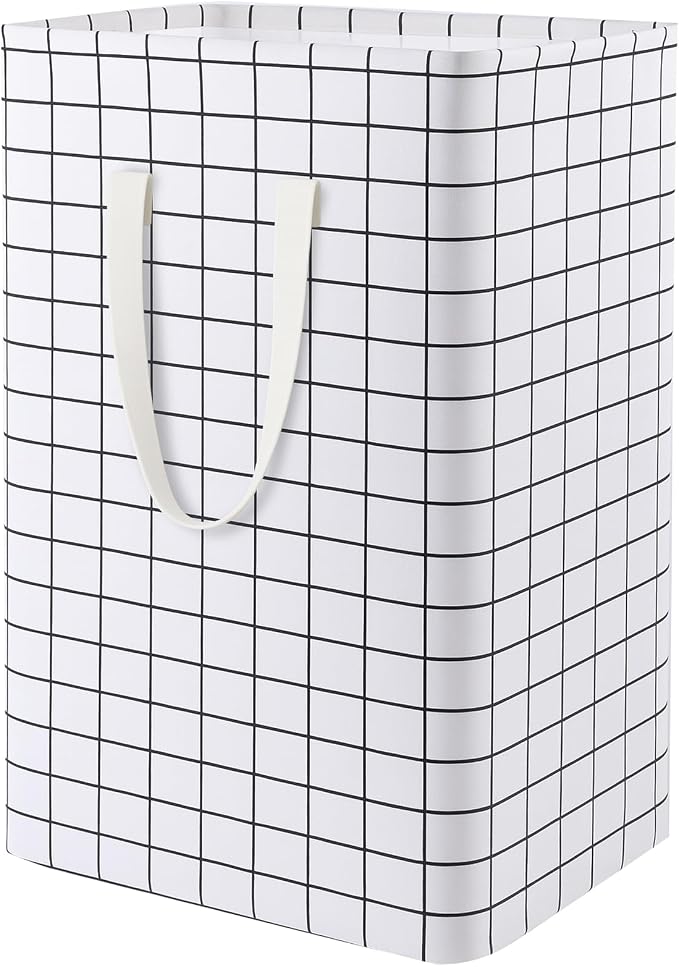 Waterproof Laundry Hamper Collapsible Laundry Basket Leather Handle Laundry Bag by %E2%80%8ETeLUVHome