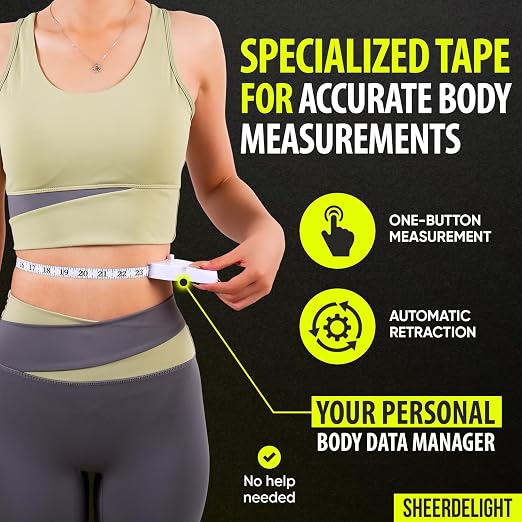 SheerDelight Body Measuring Tape, 2 Pack Retractable Body Tape Measure - Image 2