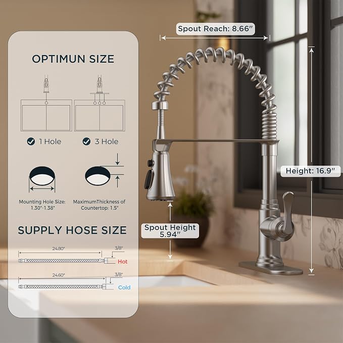 FORIOUS Rustic Kitchen Faucet - Image 5