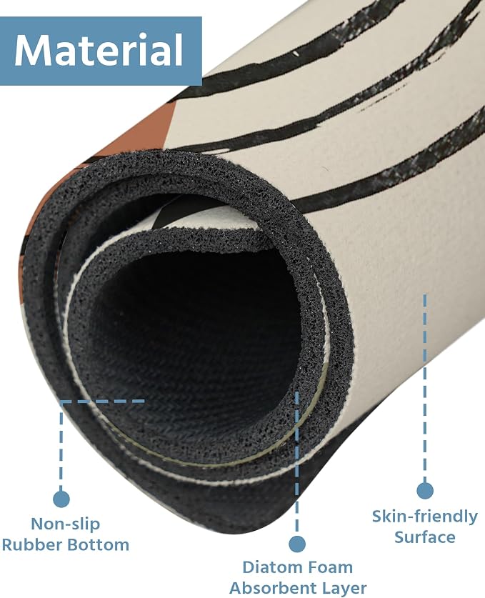 Patterned Sink Faucet Mat Kitchen Splash Guard Super Absorbent Drying Mat - Image 4