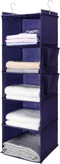 BOOMIBOO Hanging Closet Organize and Shelves, 5-Hanging Shelf （Purple） | by BOOMIBOO