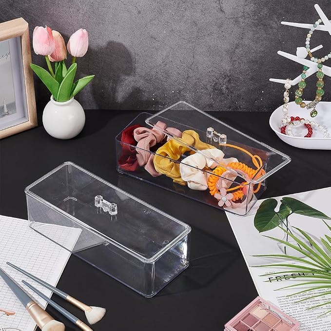 Acrylic Makeup Organizer Cosmetic Storage Display Case Makeup Brush Cotton Ball - Image 6